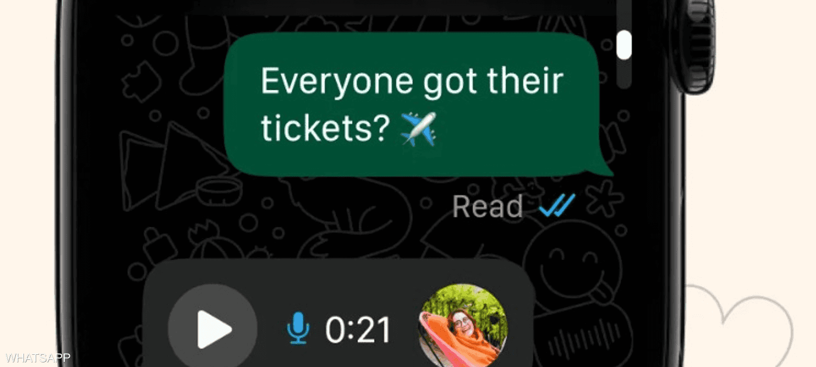 واتساب تطلق نسخة خاصة من تطبيقها لساعات "أبل"