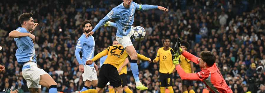 من مباراة مانشستر سيتي وبوروسيا دورتموند