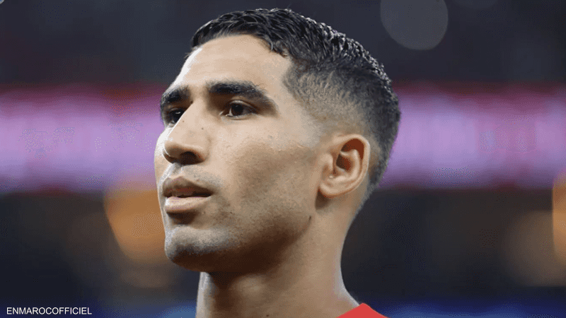 أشرف حكيمي بقميص المنتخب المغربي