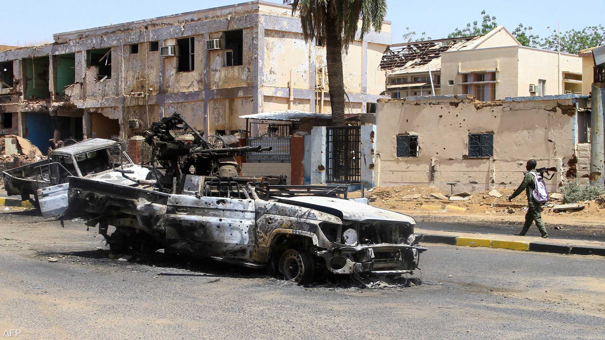 صورة أرشيفية لآثار الحرب في السودان