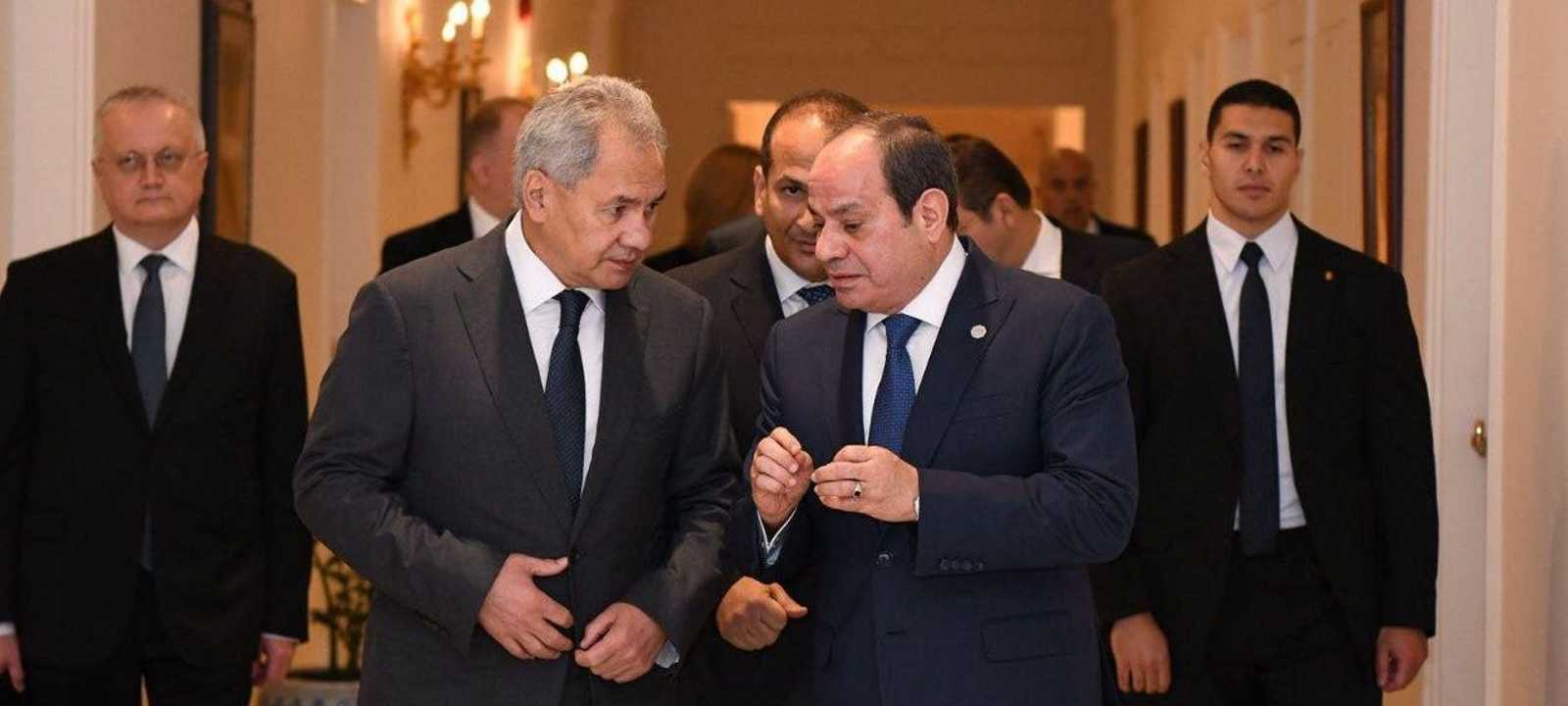 جانب من لقاء السيسي وشويغو