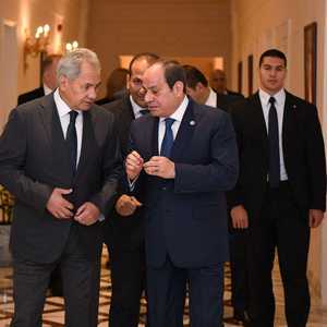 جانب من لقاء السيسي وشويغو