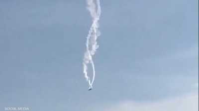 سقوط طائرة شحن عسكرية تركية في جورجيا وتحطمها