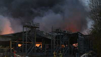 انفجارات في العاصمة كييف نتيجة لهجوم روسي_أرشيف