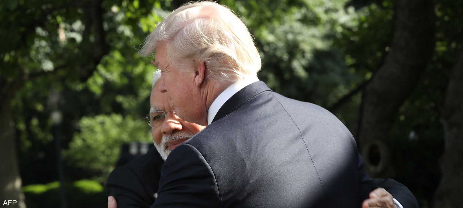 الرئيس الأميركي ترامب ورئيس الوزراء الهندي مودي