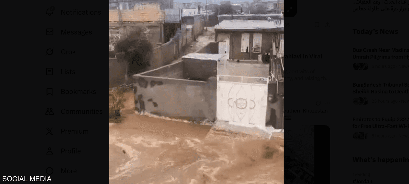 الفيضانات تجتاح مدينة مسجد سليمان في محافظة خوزستان