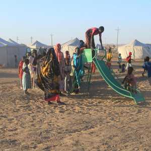 جانب من معسكر الدبة للنازحين