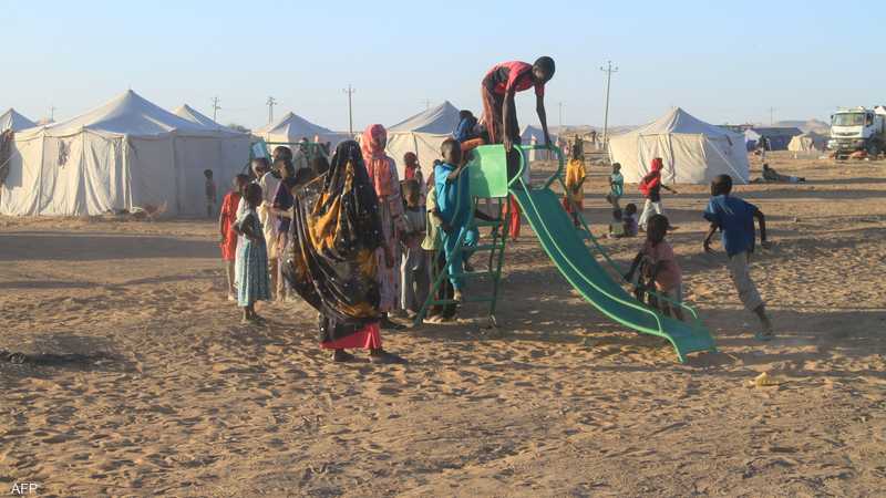 جانب من معسكر الدبة للنازحين