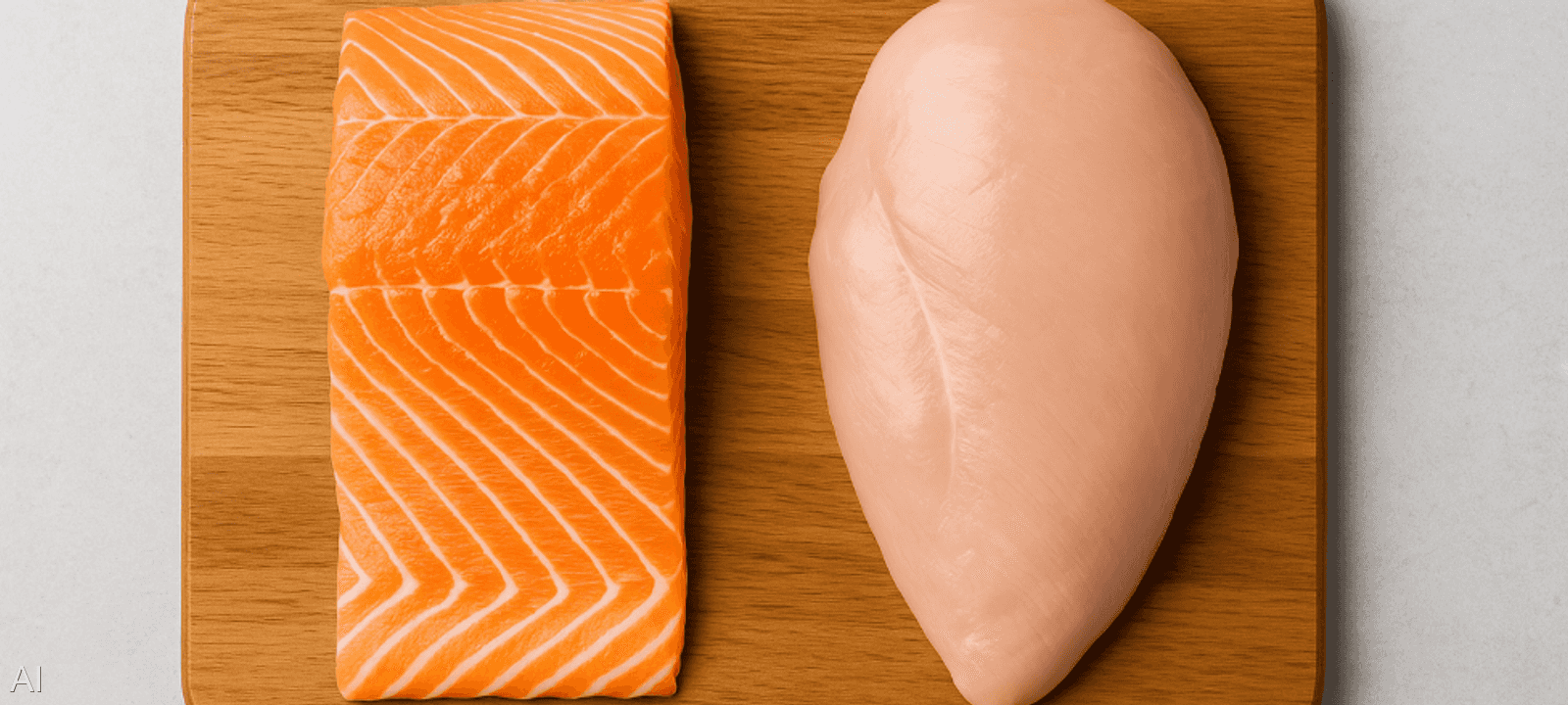 الدجاج والسلمون غنيان بالبروتين