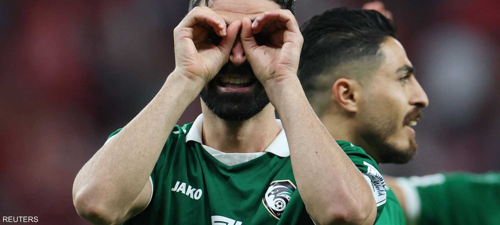 عمر خربين الذي سجل هدف الحسم في الدقيقة 48