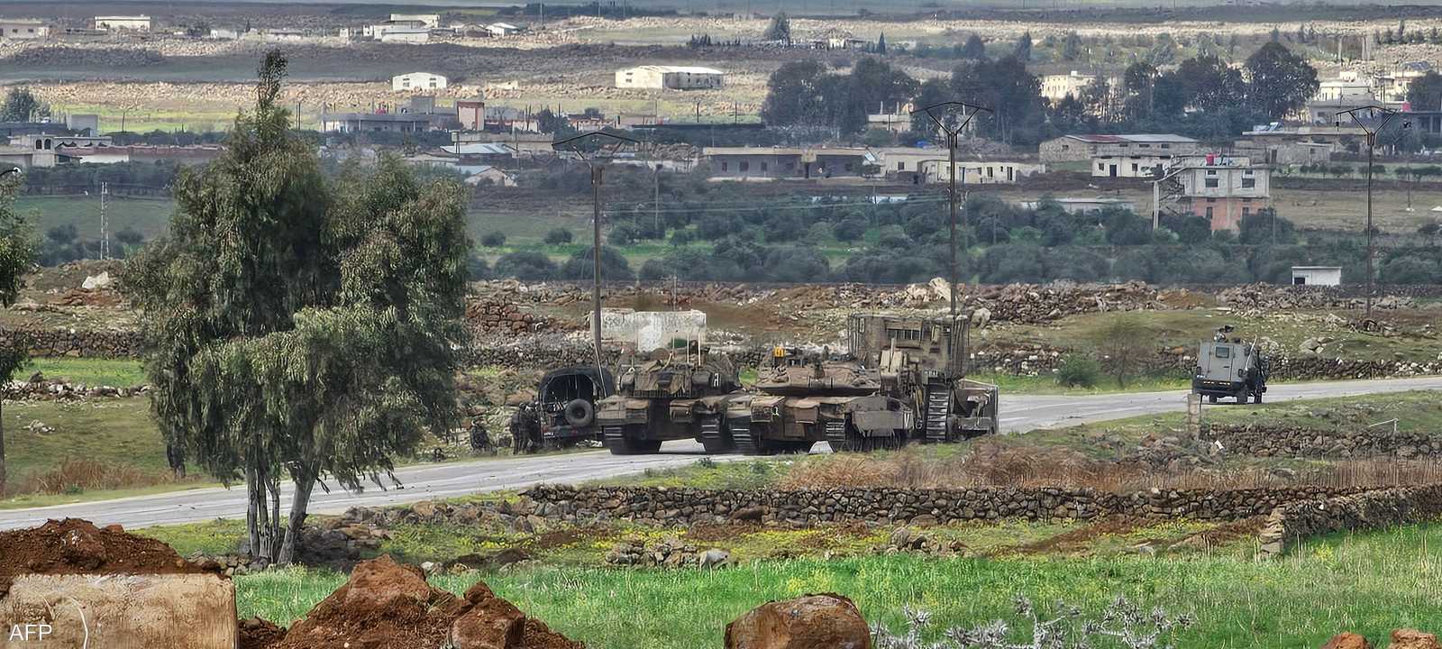 دبابات إسرائيلية قرب مدينة القنيطرة_أرشيف