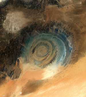 لقطة نشرتها وكالة الفضاء الأوروبية لعين الصحراء في موريتانيا