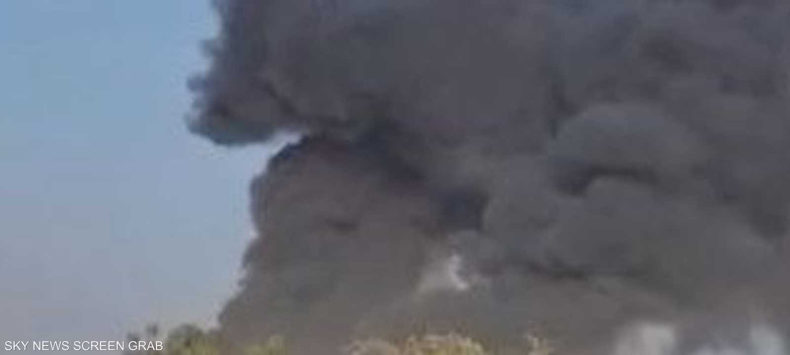 جانب من القصف