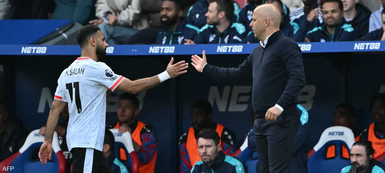 أرشيفية لمحمد صلاح وآرني سلوت