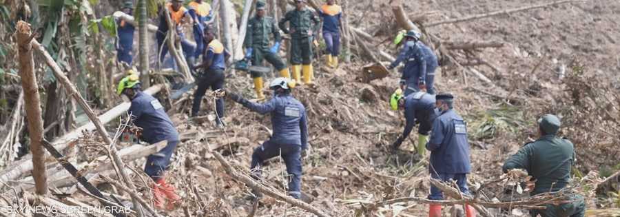 انزلاقات أرضية شهدتها كاندي مع مرور إعصار ديتواه