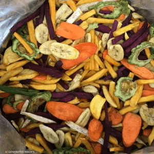 تبدو رقائق الخضار صحية لكنها تقلى في الزيت وتتبل بالملح