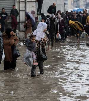 المنخفض الجوي يفاقم الأوضاع المأسوية في غزة