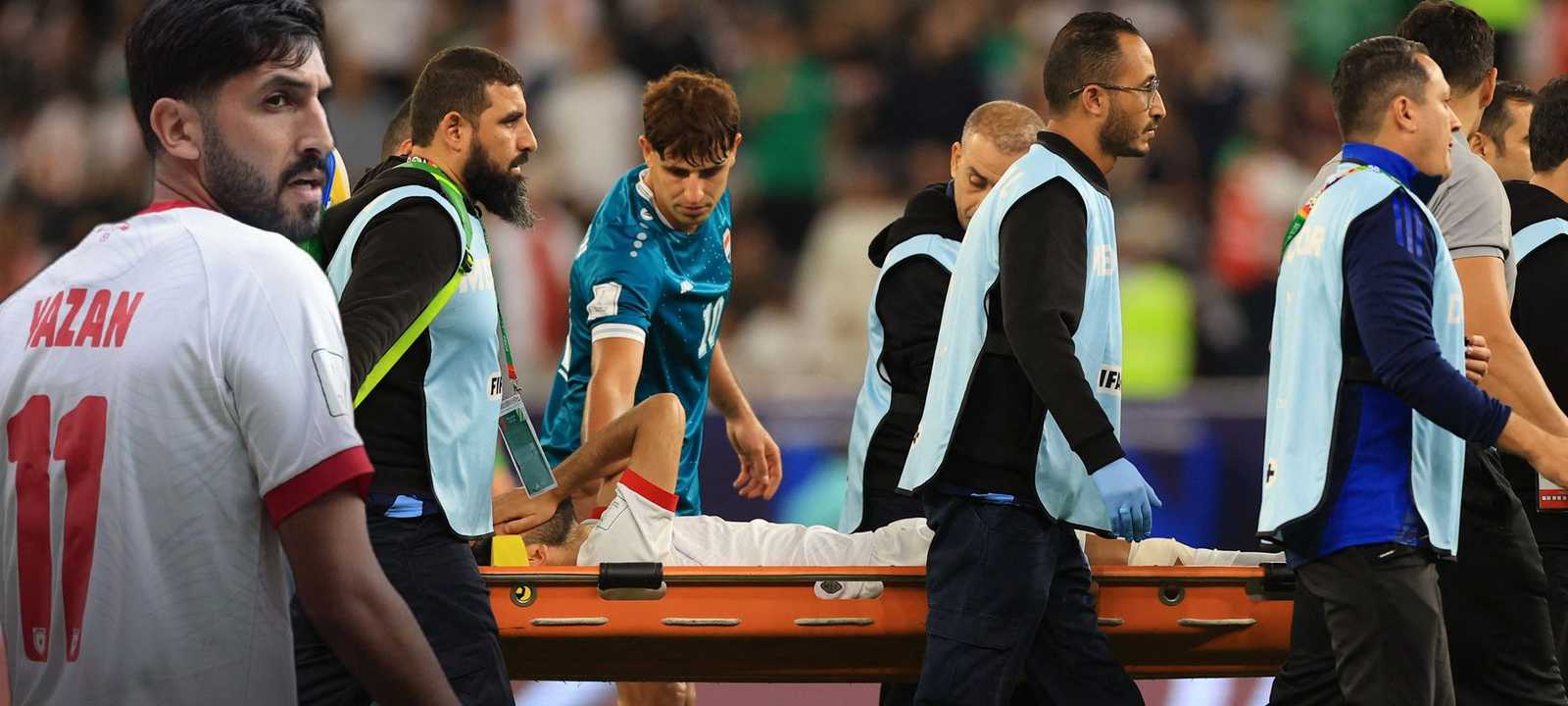 تعرض مهاجم الأردن يزن النعيمات لإصابة بالغة