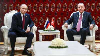 أردوغان خلال لقاء بوتين