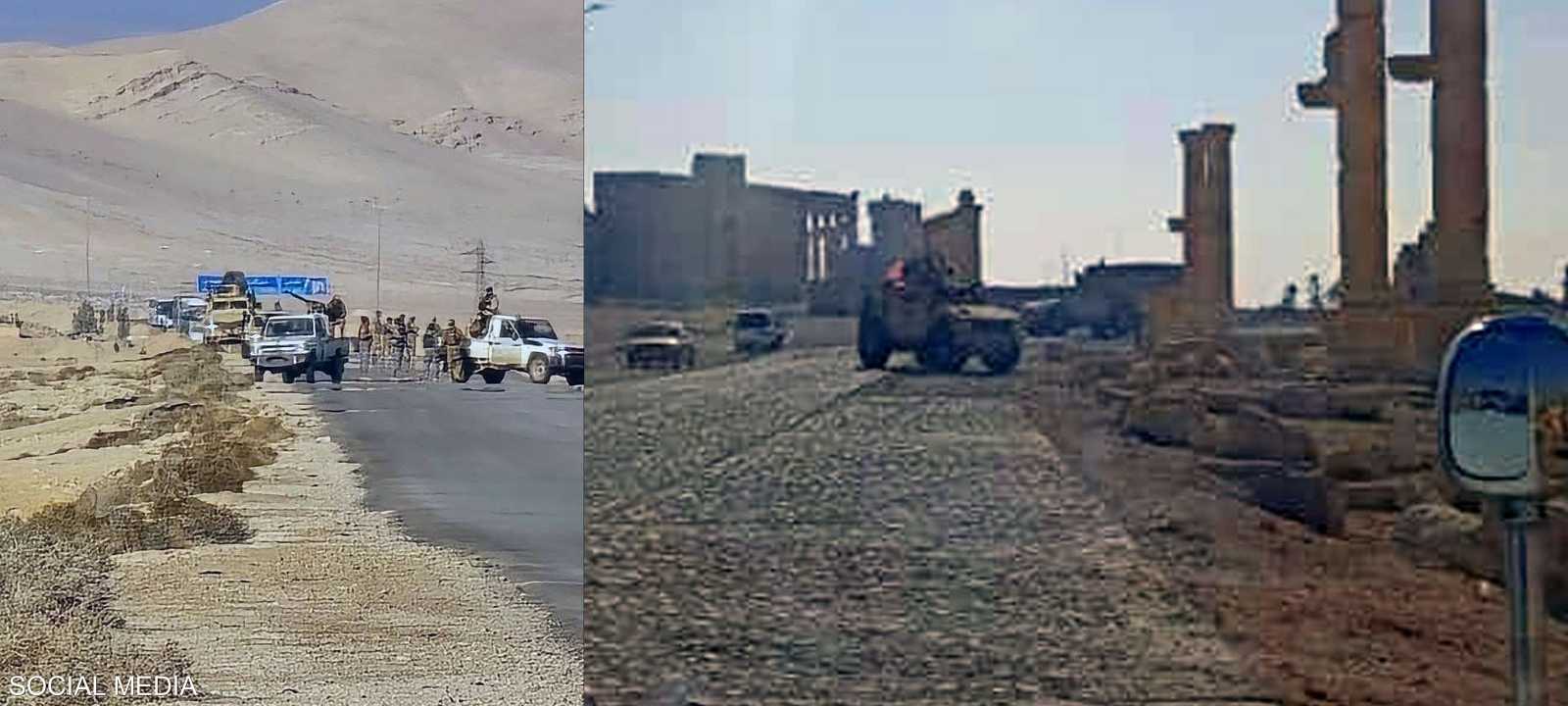 صور متداولة لموقع الهجوم في تدمر