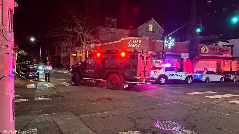 انتشار قوات الشرطة في موقع الحادث