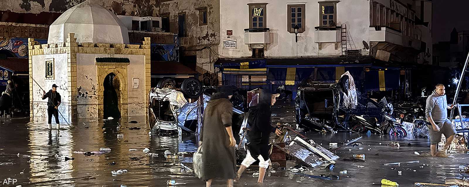 تسببت الأمطار في فيضانات استثنائية