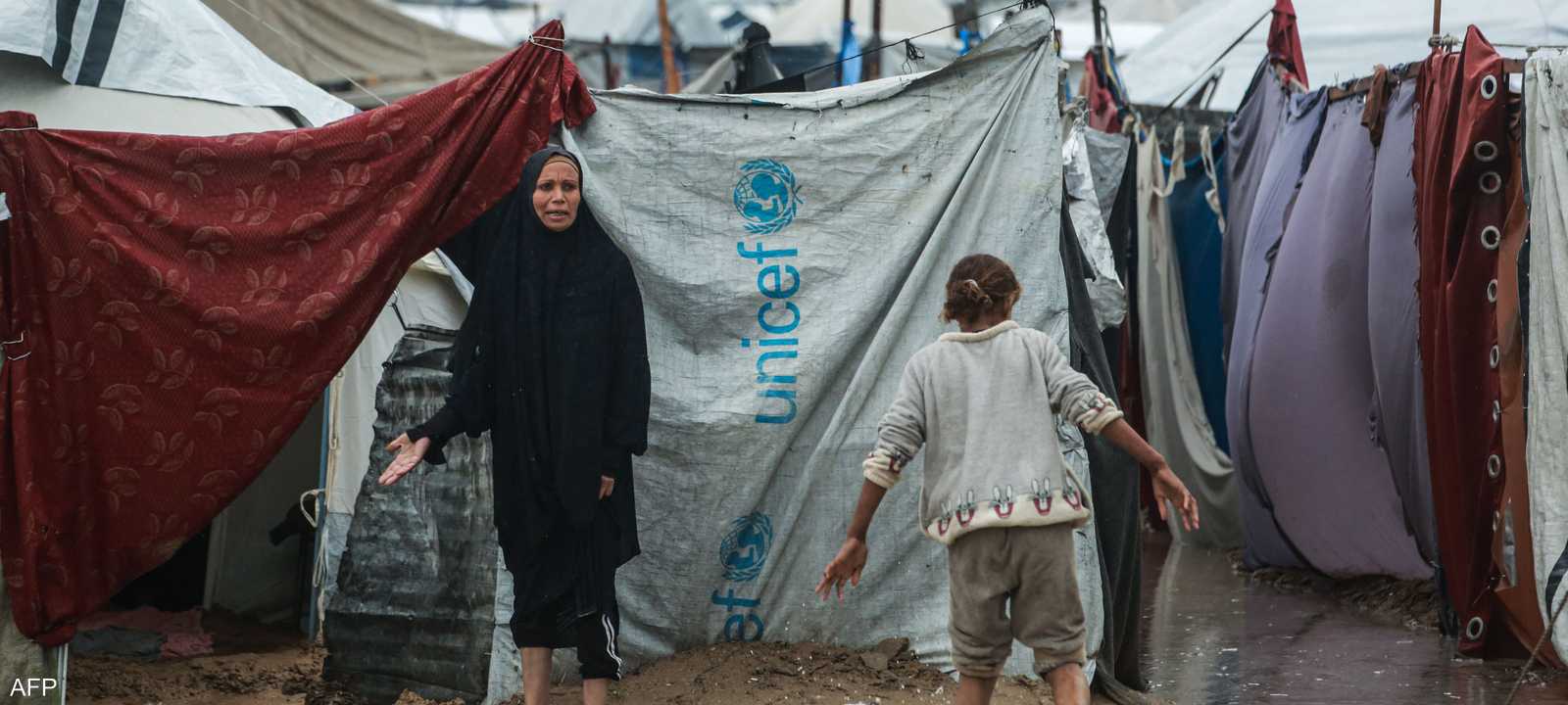 مراكز الإيواء في قطاع غزة غرقت بشكل كامل؛ نتيجة السيول