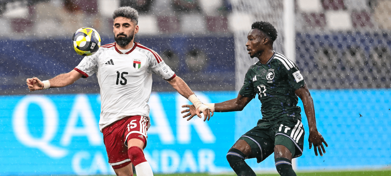 من مباراة الإمارات والسعودية