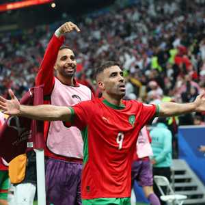 عبد الرازق حمد الله لاعب منتخب المغرب