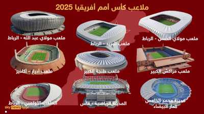كان 2025.. تعرف على ملاعب كأس أمم أفريقيا في المغرب