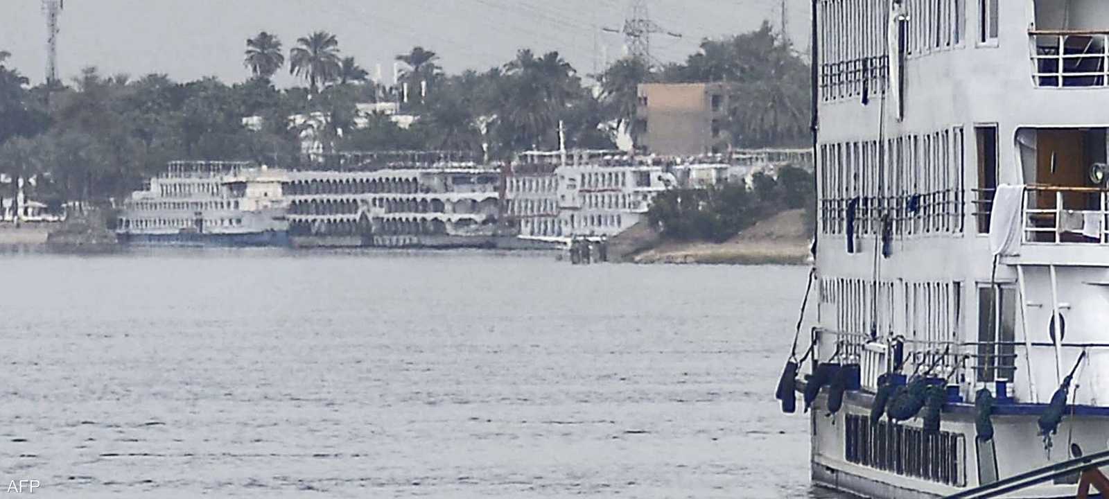 أرشيفية لمراكب سياحية في الأقصر