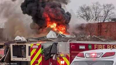 الدار شهد وقوع حريق وانفجار