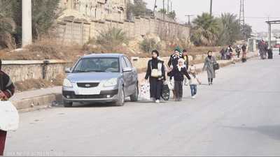 سكاي نيوز عربية توثق خروج سكان أحياء في حلب