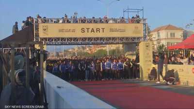 60 ألف متسابق يشاركون في ماراثون الشيخ زايد بمصر