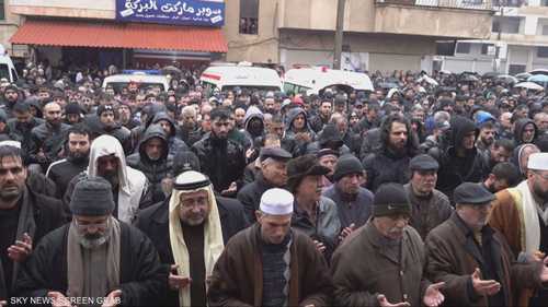 سكاي نيوز عربية تواكب تشييع ضحايا تفجير المسجد في حمص