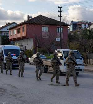 القوات الخاصة التركية قرب موقع العملية في ولاية يالوفا