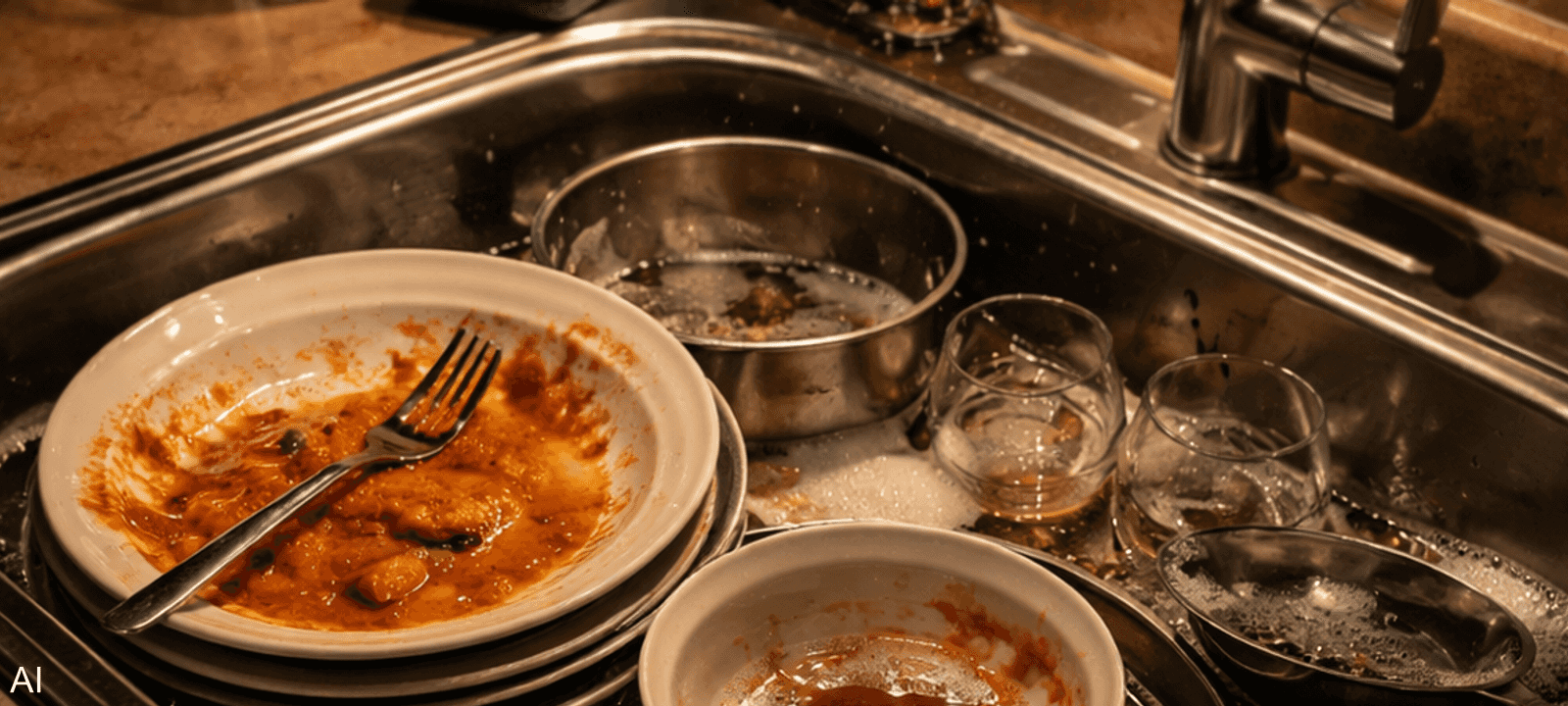 نقع الصحون ليلا له تأثير على تكاثر البيكتيريا