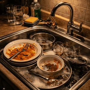 نقع الصحون ليلا له تأثير على تكاثر البيكتيريا