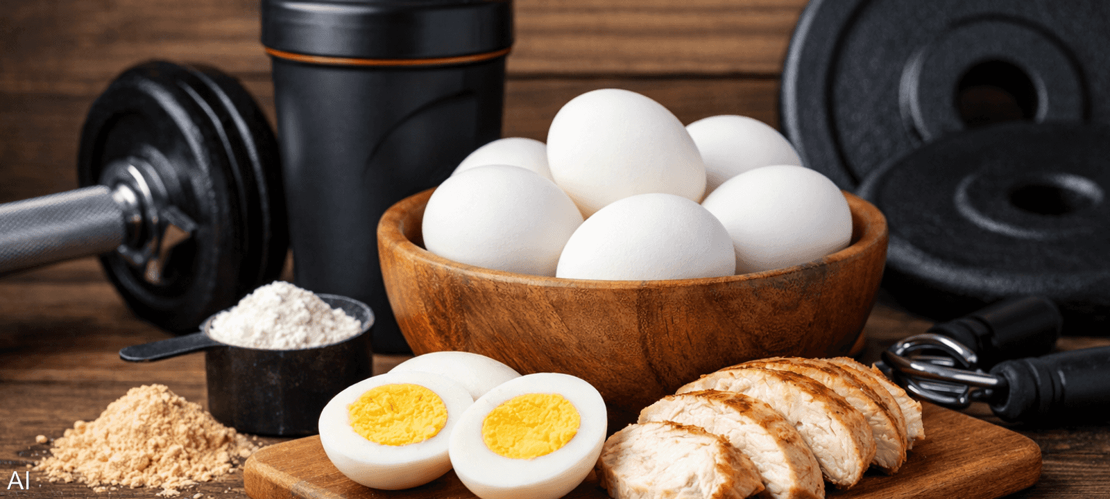 للبيض دور مهم في بناء العضلات