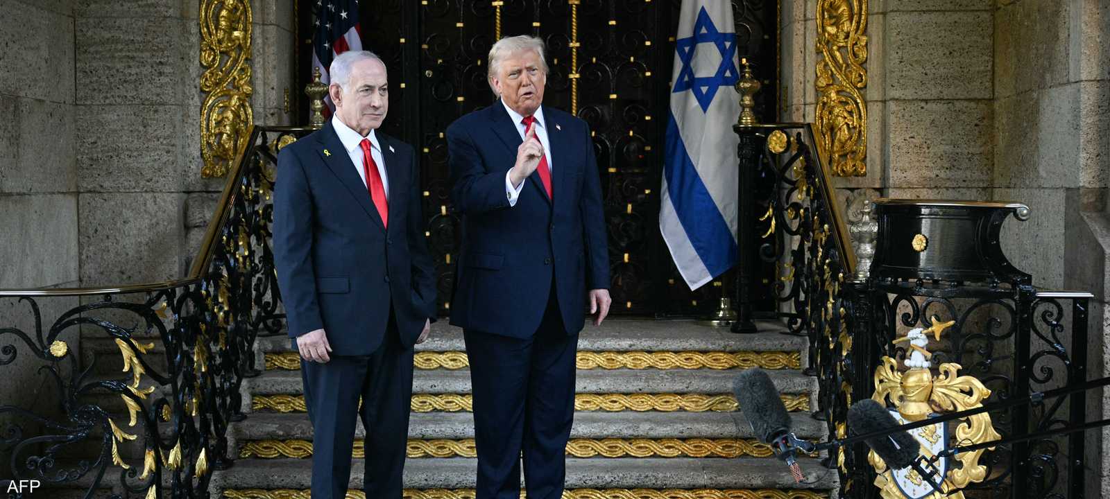 ترامب خلال لقائه مع نتنياهو في فلوريدا