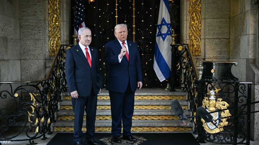 ترامب خلال لقائه مع نتنياهو في فلوريدا