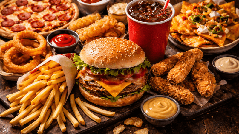 هناك ارتباط قوي بين الإكثار من الوجبات السريعة وزيادة الوزن