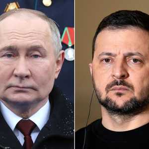 زيلينسكي (يمين الصورة) وبوتين (يسار الصورة)