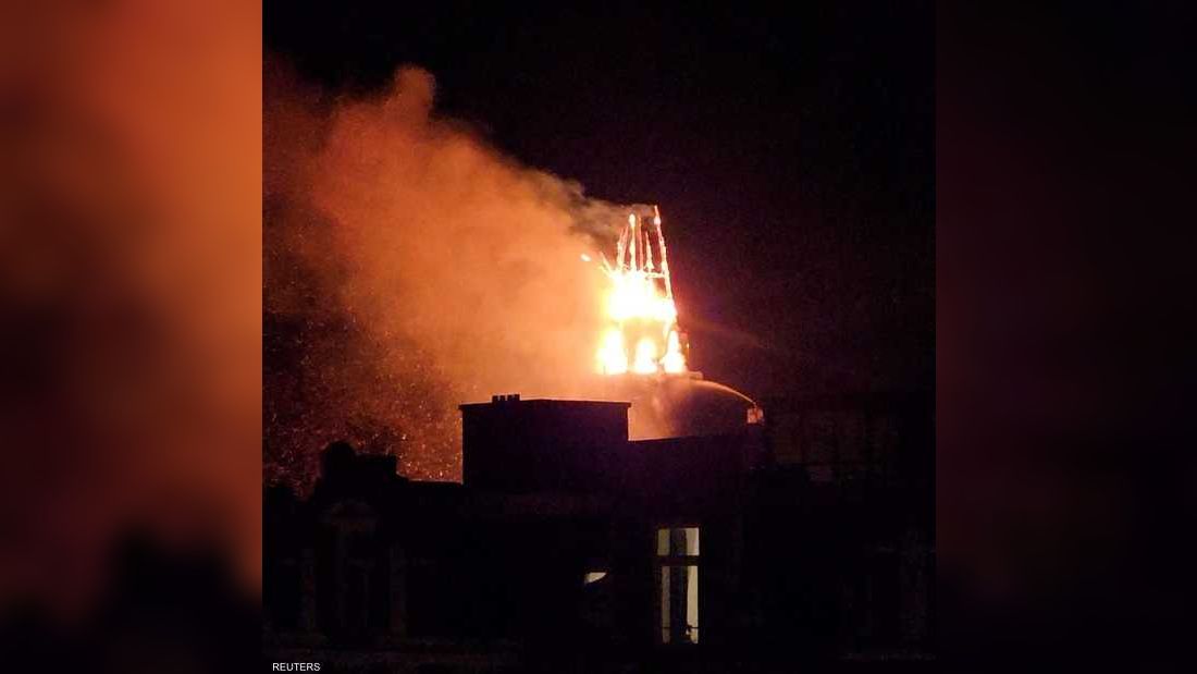 فيديو.. حريق يدمر كنيسة عمرها 150 عاما في هولندا