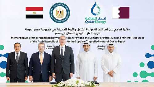 "قطر للطاقة" تتفق على توريد 24 شحنة غاز لمصر