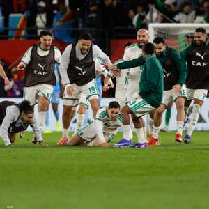 فرحة لاعبي الجزائر بالهدف