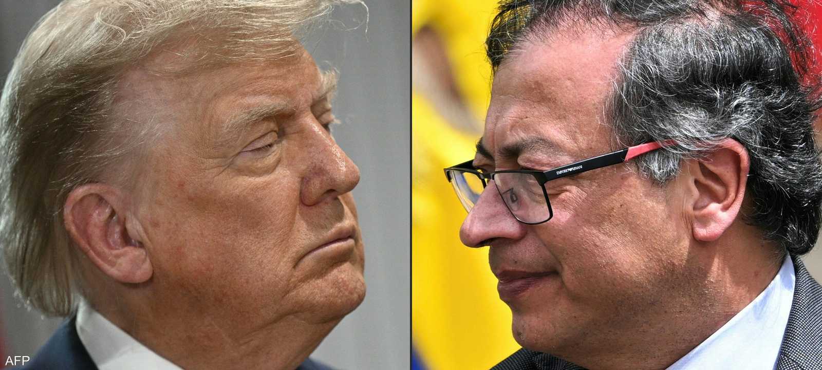 بيترو (يمين الصورة) وترامب (يسار الصورة)_أرشيف