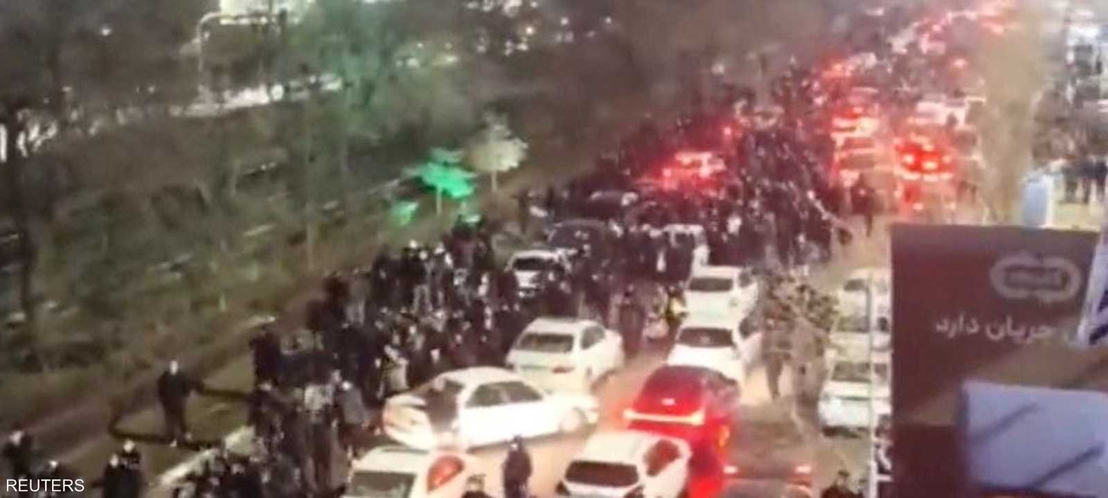 من الاحتجاجات في إيران