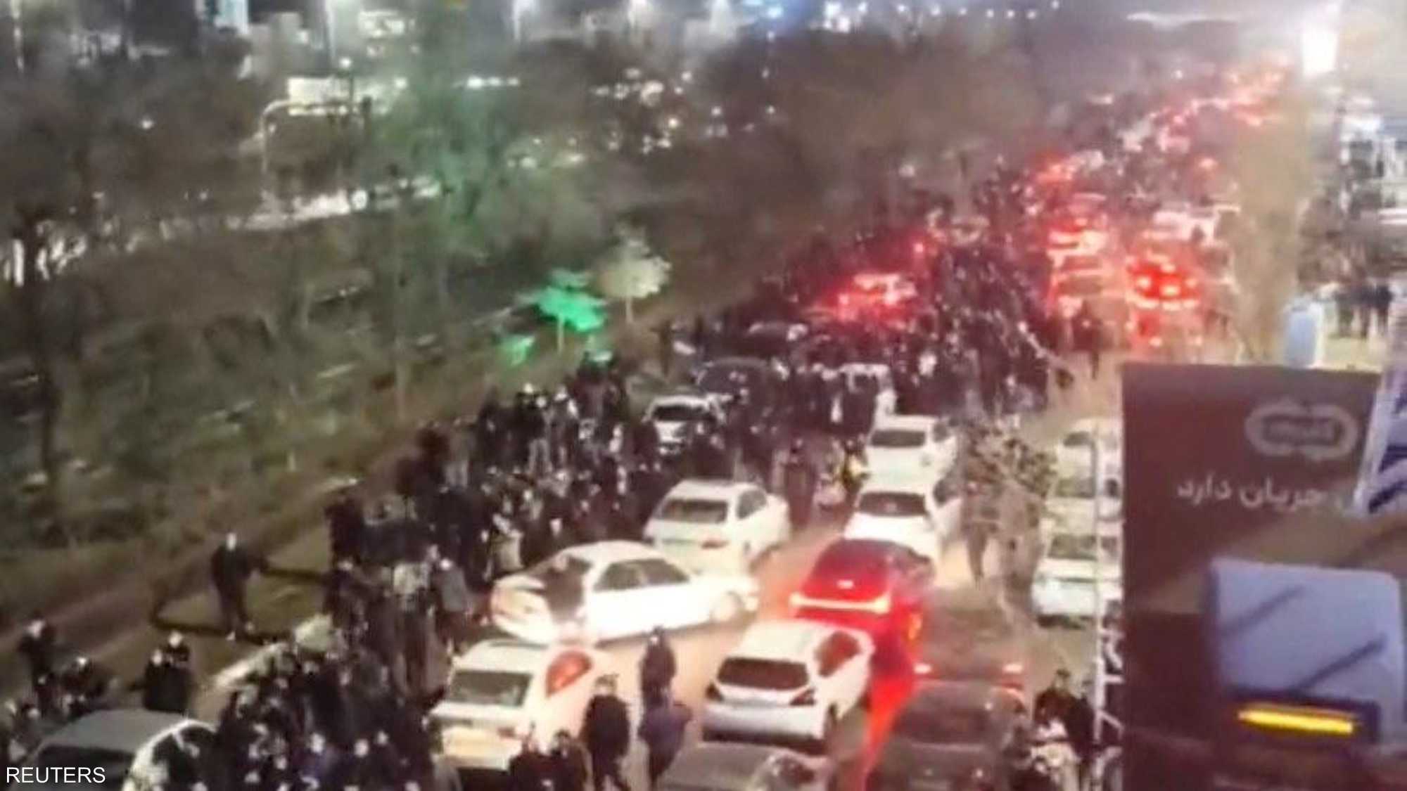 من الاحتجاجات في إيران