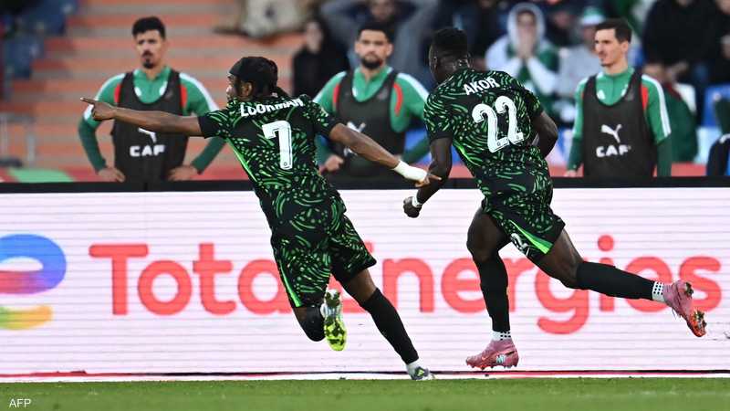 فرحة لاعبي نيجيريا